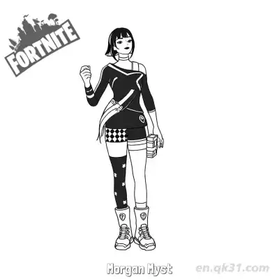 Free printable Morgan Myst 03 Coloring Page - Free PDF Printable Fortnite Coloring Sheets coloring page